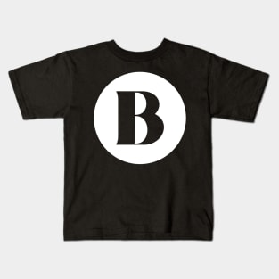 B (Letter Initial Monogram) Kids T-Shirt